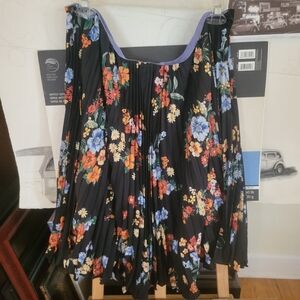 Anthropologie By Maeve Floral Pleated Skirt
